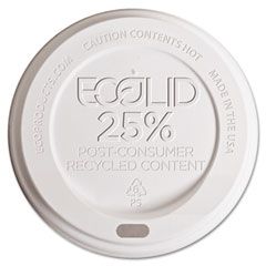 Eco-Products Eco-Lid 25% Recycled Content Hot Cup Lid, Fits 10-20 oz Cups, 1000/Carton ECOEPHL16WR