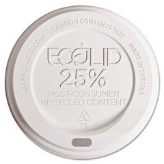 Eco-Products Eco-Lid 25% Recycled Content Hot Cup Lid, Fits 8 oz Cups, 1000/Carton ECOEPHL8WR
