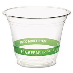 Eco-Products GreenStripe Renewable Resource Compostable Cold Drink Cups, 9 oz., Clr, 50/Pack ECOEPCC9SGSPK