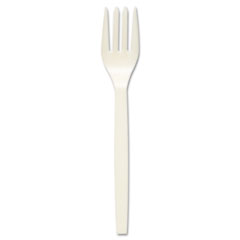 Eco-Products Plant Starch Fork, Cream, 1000/Carton ECOEPS002