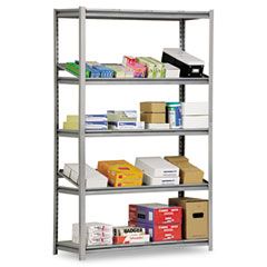 Edsal Industrial Steel Shelving Unit, 5 Shelves, 48w x 18d x 78h, Silver METUR184878PF