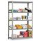 Edsal Industrial Steel Shelving Unit, 5 Shelves, 48w x 18d x 78h, Silver METUR184878PF