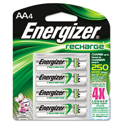 Energizer e NiMH Rechargeable Batteries, AA, 4 Batteries/Pack EVENH15BP4