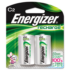 Energizer e NiMH Rechargeable Batteries, C, 2 Batteries/Pack EVENH35BP2