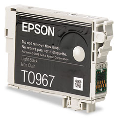 Epson T096720 (96) Ink, 450 Page-Yield, Light Black EPST096720