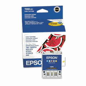 Epson Toner- Epson T008 (T008201) 5 Original Color Cartridge