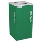 Ex-Cell Kaleidoscope Collection Recycling Receptacle, 24 gal, Emerald Green EXCRCKDSQPEGX