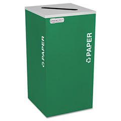 Ex-Cell Kaleidoscope Collection Recycling Receptacle, 24 gal, Emerald Green EXCRCKDSQPEGX