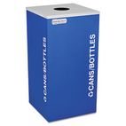 Ex-Cell Kaleidoscope Collection Recycling Receptacle, 24 gal, Royal Blue EXCRCKDSQCRYX