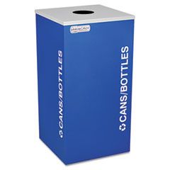 Ex-Cell Kaleidoscope Collection Recycling Receptacle, 24 gal, Royal Blue EXCRCKDSQCRYX