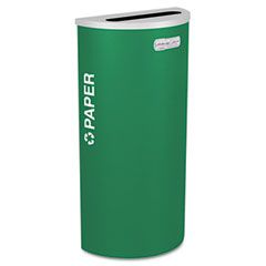 Ex-Cell Kaleidoscope Collection Recycling Receptacle, 8 gal, Emerald Green EXCRCKDHRPEGX