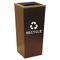 Ex-Cell Metro Collection Recycling Receptacle, Square, Steel, 18 gal, Brown EXCRCMTR1HCP