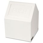 Ex-Cell Sanitary Napkin Receptacle, 1.77 gal, White EXC205W