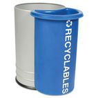 Ex-Cell Sidekick Personal Recycler, Round, Steel, 5 gal, Silver EXCRC4SSTR