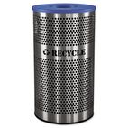 Ex-Cell Stainless Steel Recycle Receptacle; 33 gal; Stainless Steel EXCVCR33PERFS