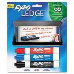 EXPO Mountable Whiteboard Ledge with 3 Markers, Set SAN1781785