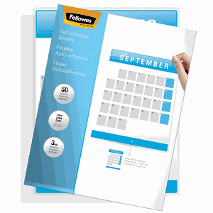 Fellowes 5221502 Self-Laminating Sheets, 3mil, 12 x 9 1/4 (Box of 50)