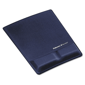 FELLOWES 9183901 Memory Foam Wrist Support w/Attached Mouse Pad, Saphire