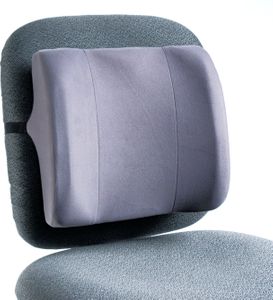 Fellowes 91926 High-Profile Backrest with Soft Brushed Cover, 13w x 4d x 12-5/8h, Graphite
