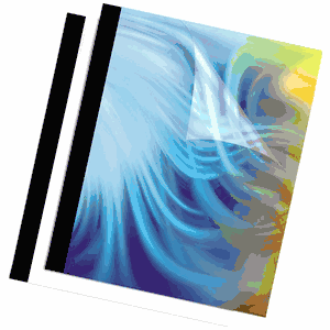 Fellowes Binding Thermal Presentation Covers, 1/2 Inch, Black, 10 Folders up to 120 sheets (52566)