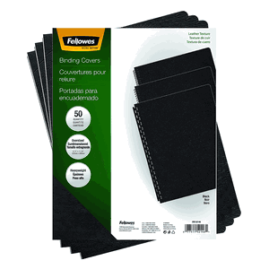 Fellowes Executive Binding Presentation Covers, Oversize Letter, Black, 50 Pack (52146)