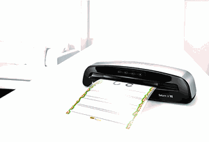 Fellowes Laminator Saturn3i 95, 9.5 inch, Rapid 1 Minute Warm-up Laminating Machine, with Laminating Pouches Kit (5735801)