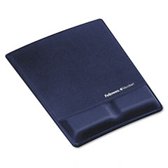 Fellowes Memory Foam Wrist Support w/Attached Mouse Pad, Saphire FEL9183901