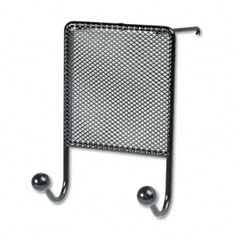 Fellowes Mesh Partition Additions Double-Garment Hook, 4 1/2 x 6, Black FEL75903