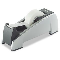 Fellowes Office Suites Desktop Tape Dispenser, 1" core, Plastic, Heavy Base, Black/Silver FEL8032701