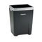Fellowes Office Suites Divided Pencil Cup, Plastic, 3 1/16 x 3 1/16 x 4 1/4, Black/Silver FEL8032301