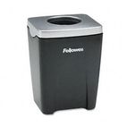 Fellowes Office Suites Paper Clip Cup, Plastic, 2 1/2 x 2 1/4 x 3 1/4, Black/Silver FEL8032801