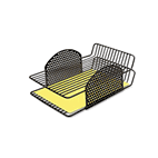 Fellowes Perf-Ect Double Letter Tray, Two Tier, Wire, Black FEL22302