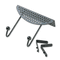 Fellowes Perf-Ect Partition Additions Double-Garment Hook, 7 x 4 1/8 x 6 1/16, Black FEL22315
