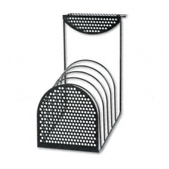 Fellowes Perf-Ect Partition Additions Six-Step File Organizer, 7 x 13, Black FEL22316