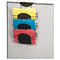 Fellowes Perf-Ect Partition Additions Three-Pocket Organizer, 12 1/2 x 21 3/8, Black FEL22318