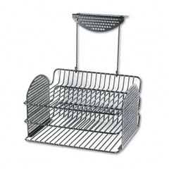 Fellowes Perf-Ect Partition Additions Three-Tray Organizer, 12 1/8 x 12 3/8, Black FEL22317