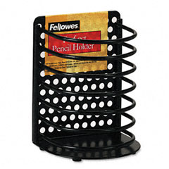 Fellowes Perf-Ect Pencil Cup, Metal, 3 1/2 x 3 x 4 7/8, Black FEL22307