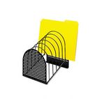 Fellowes Perf-Ect Step File, Seven Sections, Metal/Wire, 7 x 9 7/8 x 9 1/8, Black FEL22303