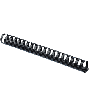 Fellowes Plastic Binding Combs, Oval Back, 1-1/4", 230 Sheet Capacity, Black, 50 Pack (52395)