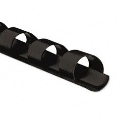 Fellowes Plastic Comb Bindings, 5/16" Diameter, 40 Sheet Capacity, Black, 25 Combs/Pack FEL52321