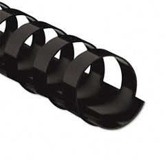 Fellowes Plastic Comb Bindings, 5/8" Diameter, 120 Sheet Capacity, Black, 25 Combs/Pack FEL52324