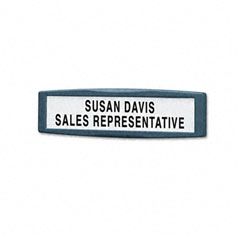 Fellowes Plastic Partition Additions Nameplate, 9 x 2 1/2, Graphite FEL75906