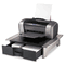 Fellowes Printer/Fax Machine Stand, 21 1/4 x 18 1/8 x 5 1/4, Black/Silver FEL8032601