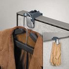 Fellowes Pro Series Partition Additions Coat Hook and Clip, 1 5/8 x 3, Slate Gray FEL7501101
