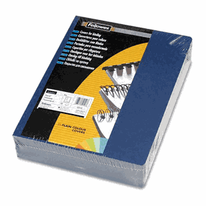 Fellowes Products - Fellowes - Linen Texture Binding System Covers, 11-1/4 x 8-3/4, Navy, 200/Pack - Sold As 1 Pack - Texture Expressions Binding Covers give a professional look and feel to any document. - Available in premium linen and classic grain material. - Not for use with thermal binding systems.