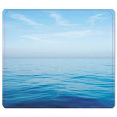 Fellowes Recycled Mouse Pad, Nonskid Base, 7-1/2 x 9, Blue Ocean FEL5903901