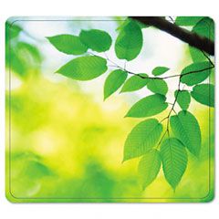 Fellowes Recycled Mouse Pad, Nonskid Base, 7-1/2 x 9, Leaves FEL5903801