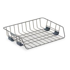 Fellowes Side Load Letter Desk Tray, Wire, Black FEL62112