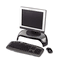 Fellowes Smart Suites Corner Monitor Riser, 3 7/8 to 5 1/8 x 18 1/2 x 12 1/2, Black FEL8020101