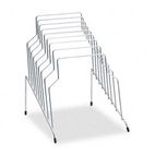 Fellowes Step File, Eight Sections, Wire, 10 1/8 x 12 1/8 x 11 7/8, Silver FEL72604
